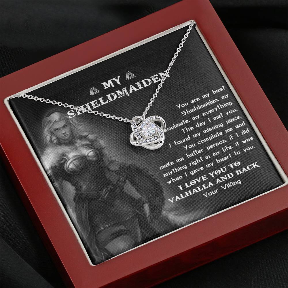 To My Shieldmaiden Love Knot Gift Necklace