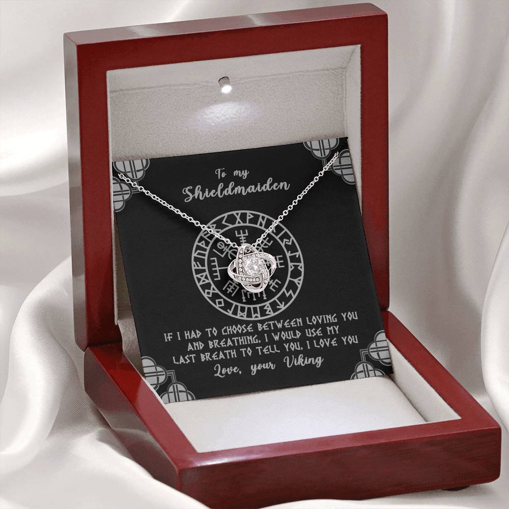 To My Shieldmaiden Love Knot Gift Necklace