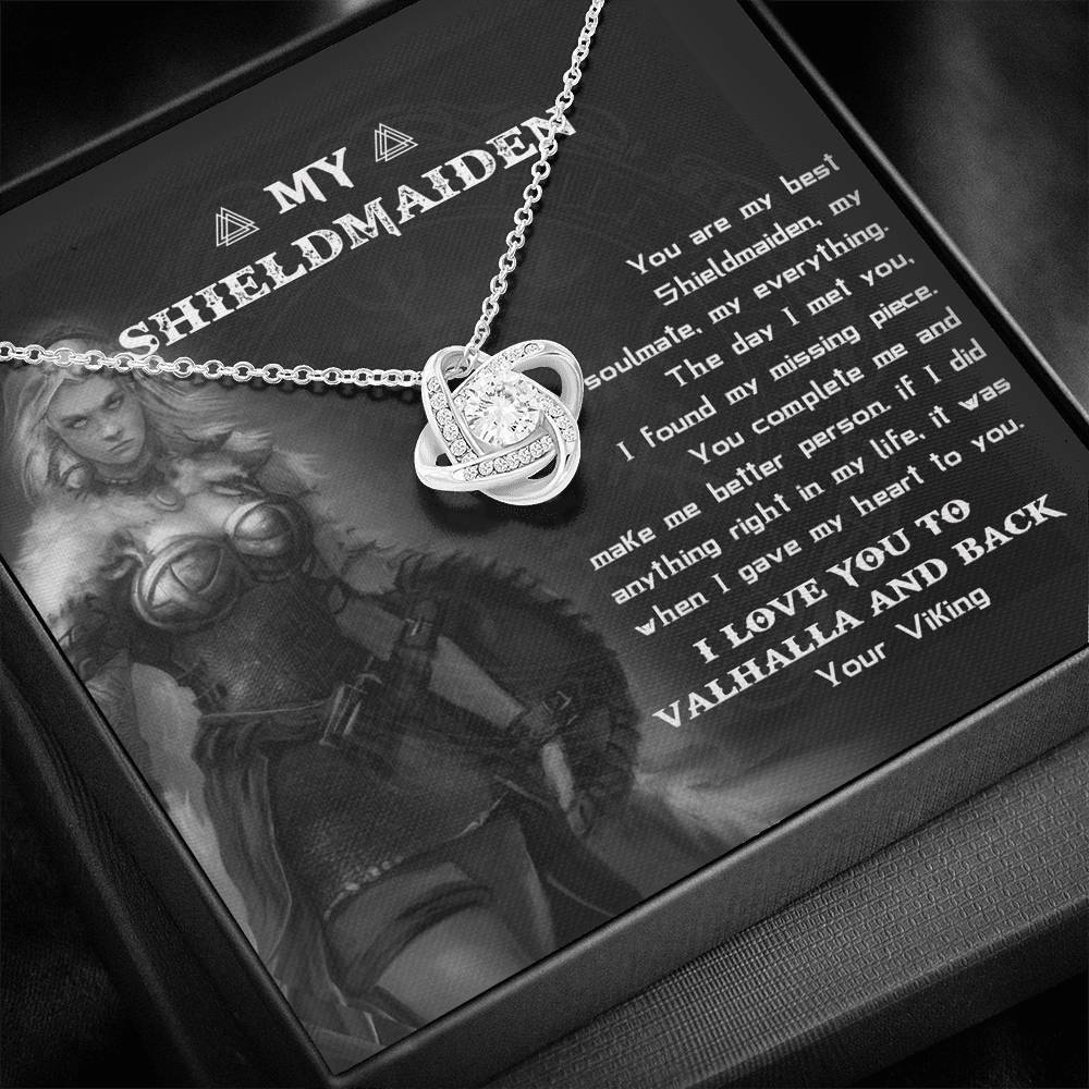To My Shieldmaiden Love Knot Gift Necklace