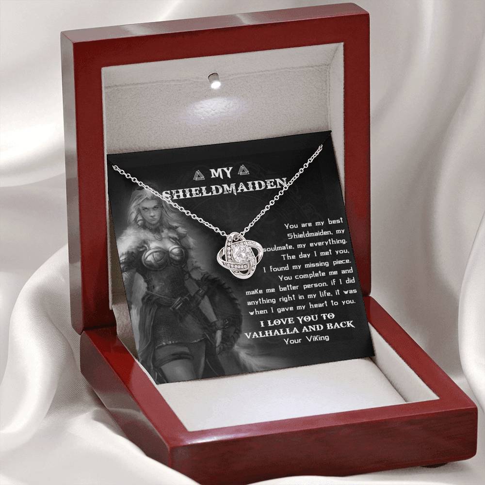 To My Shieldmaiden Love Knot Gift Necklace