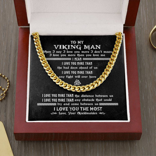 To my Viking man Cuban link chain necklace – view 2