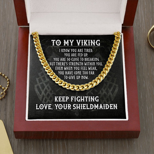 To my Viking Cuban link chain necklace – view 2