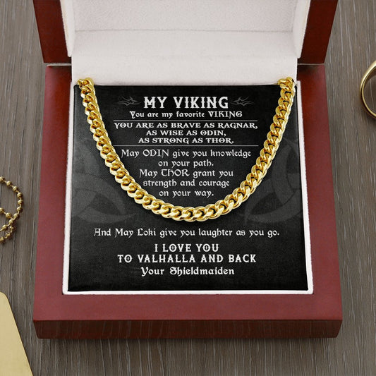 To my Viking Cuban link chain necklace – view 2