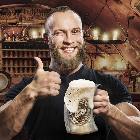 Triple Horn of Odin Viking Drinking Horn Mug 6.5in (US Shipping Only)