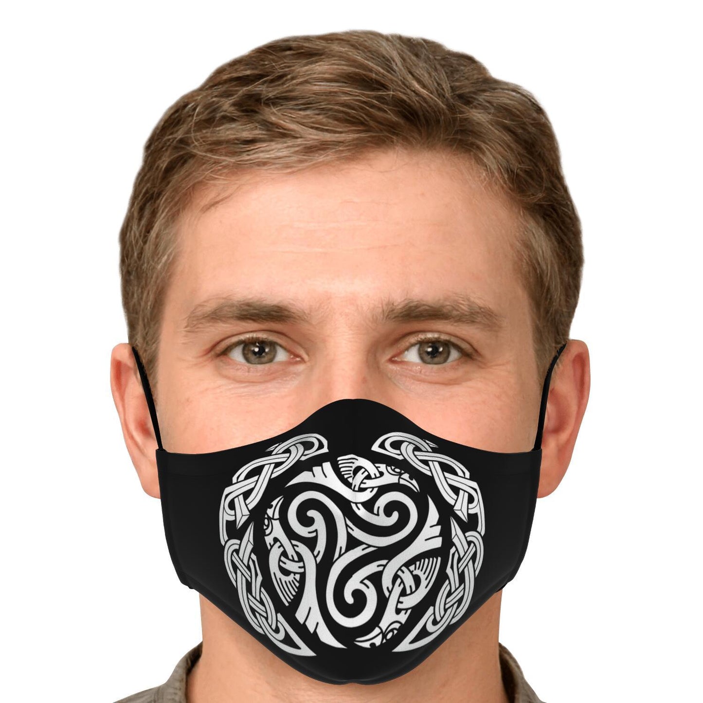 Triskele White Ravens Viking Face Mask Cover