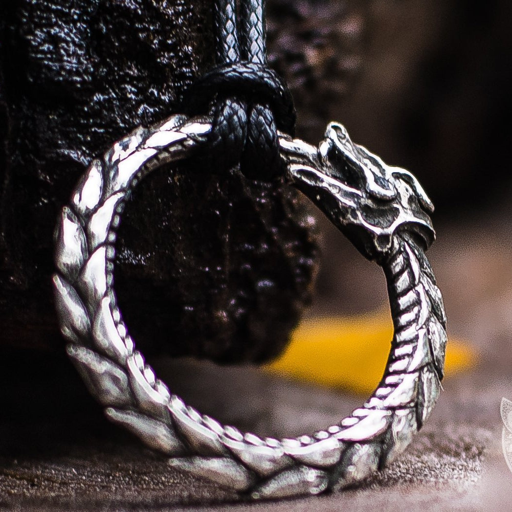 Unique Ouroboros 925 Sterling Silver Pendant - VikingsBrand
