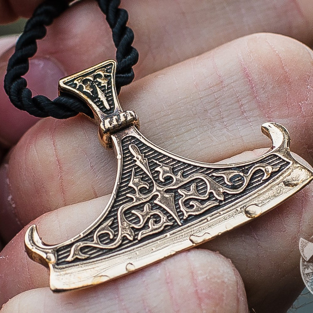 Unique Perun Axe Blade Bronze Pendant - VikingsBrand
