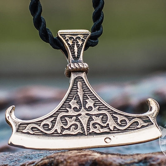 Unique Perun Axe Blade Bronze Pendant - VikingsBrand