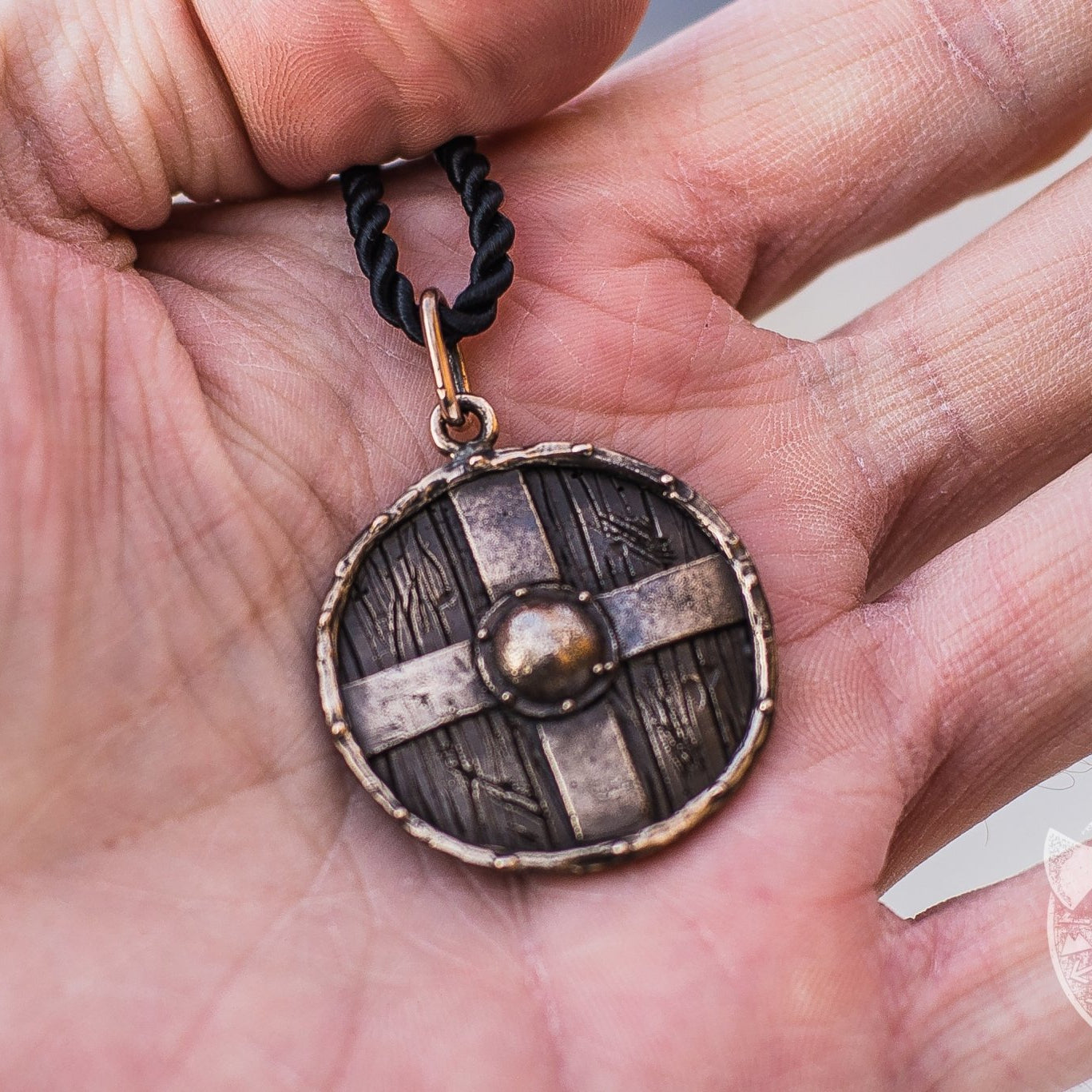 Unique Rollo's Shield Bronze Pendant - VikingsBrand