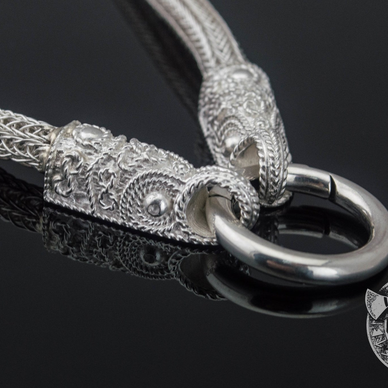 Unique Viking Set of Norse Chain with Lagertha's Shield Pendant 925 Sterling Silver - VikingsBrand