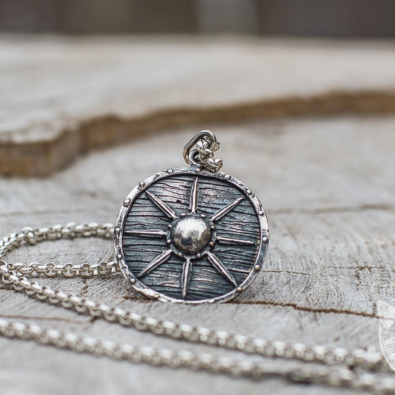 Unique Vikings Shield 925 Sterling Silver Pendant - VikingsBrand