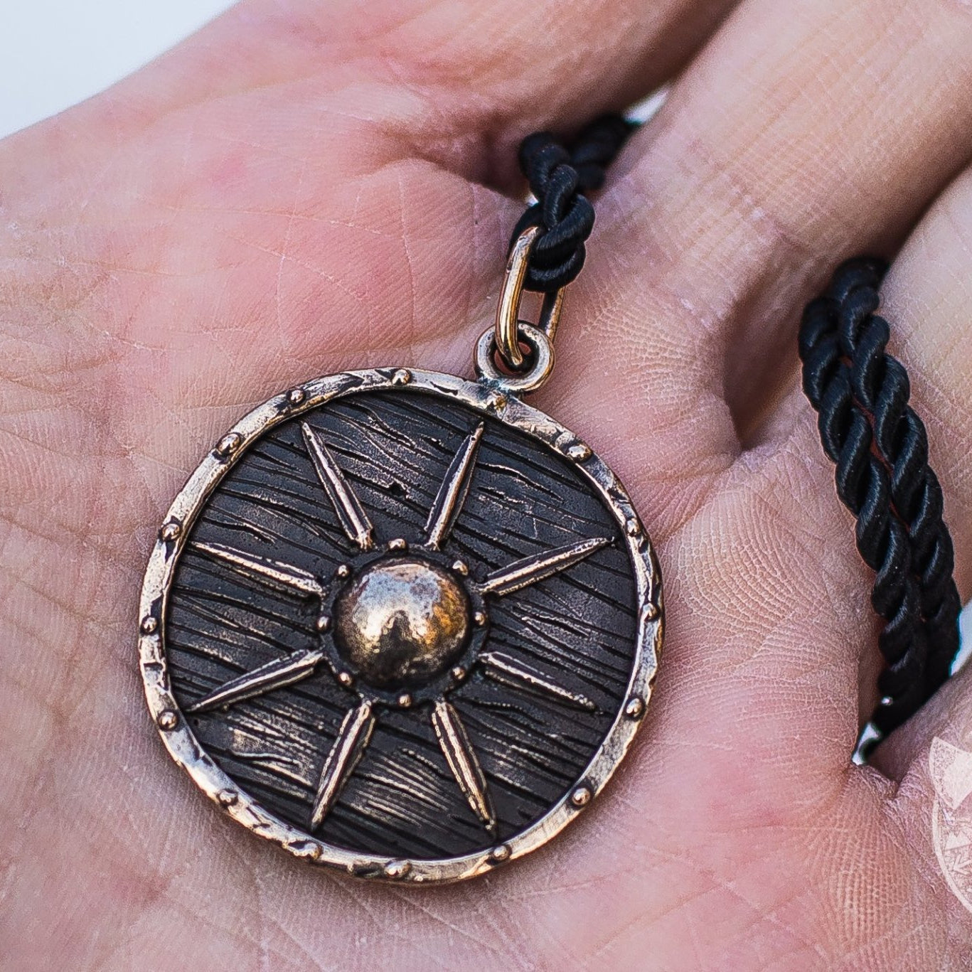 Unique Vikings Shield Bronze Pendant - VikingsBrand