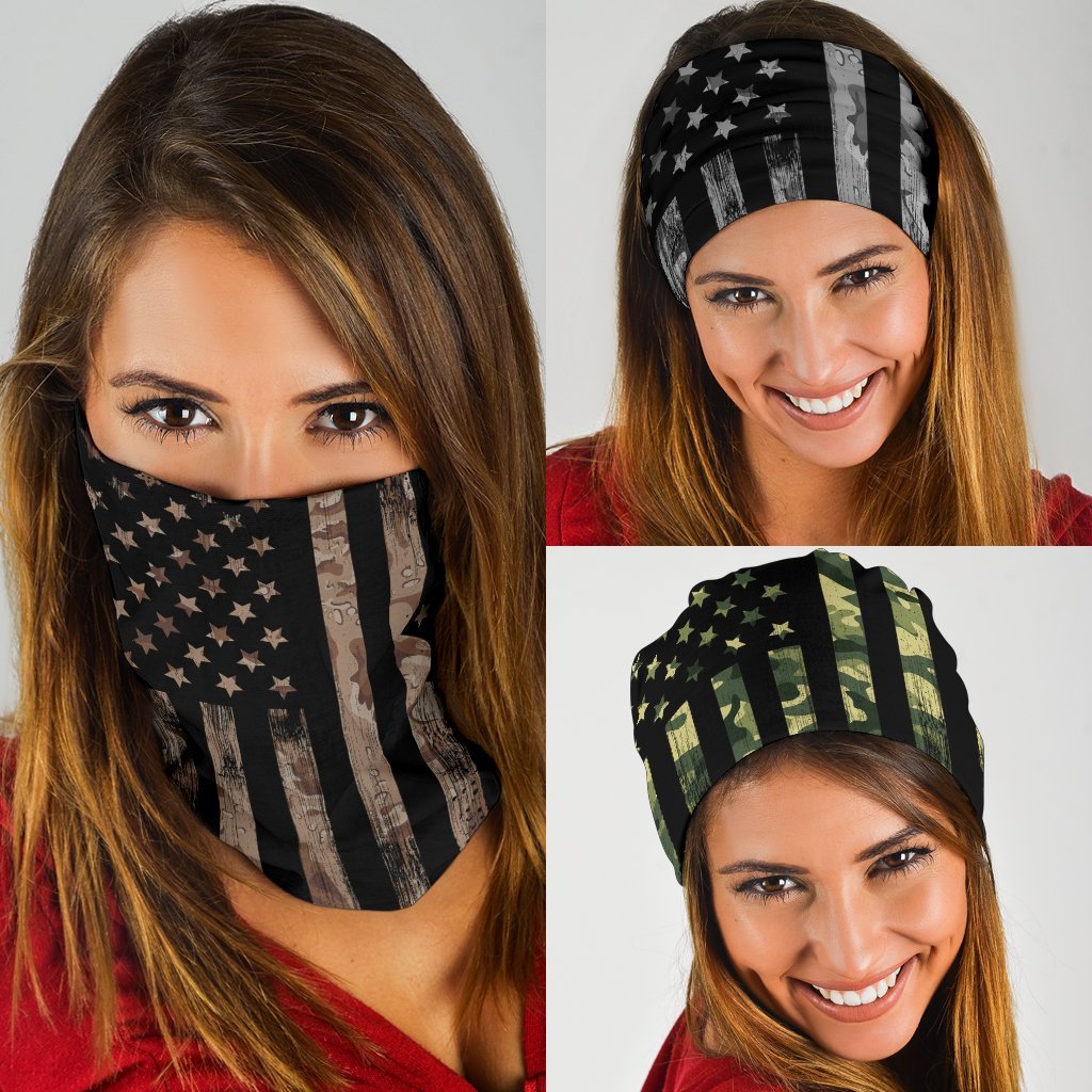 USA Flag Neck Gaiter | Face Shield - Smudged