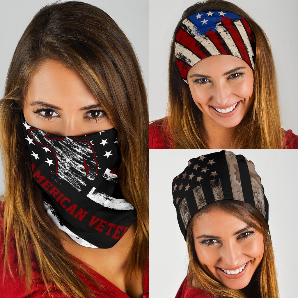 USA Flag Veteran Neck Gaiter | Face Shield