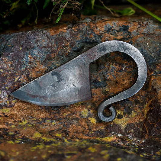 Hand Forged Viking Neck Knife – Black Sheath (US Shipping Only)