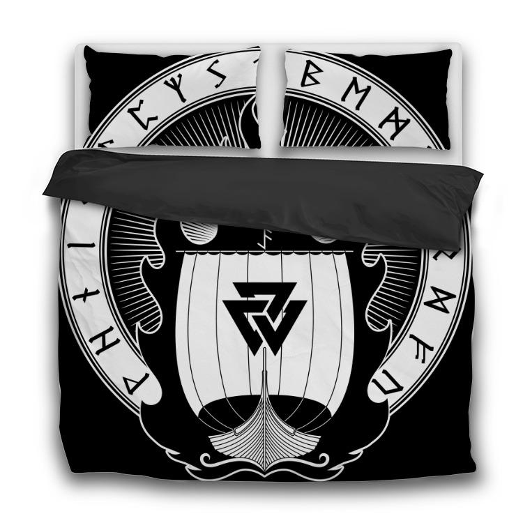 Valhalla Awaits Viking 3 Pcs Bedding Sets - VikingsBrand