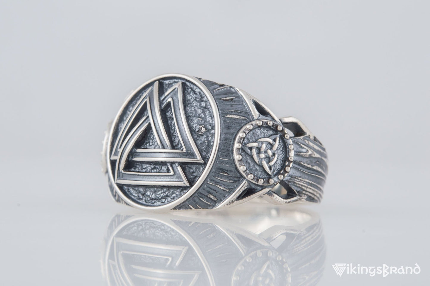Valknut Viking Symbol Ring Sterling Silver Handmade Viking Jewelry
