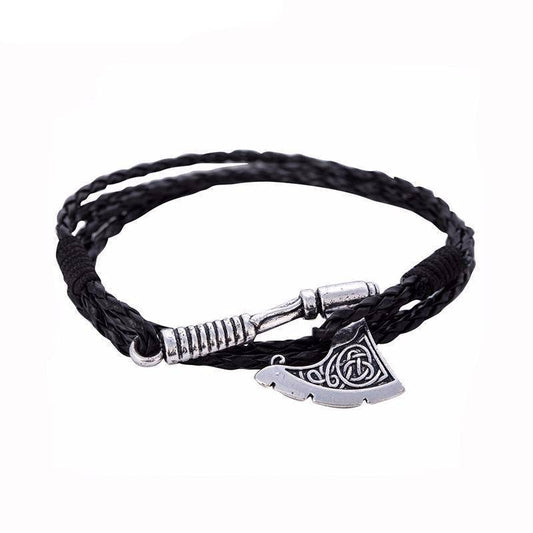 Viking Axe Leather Bracelet - VikingsBrand