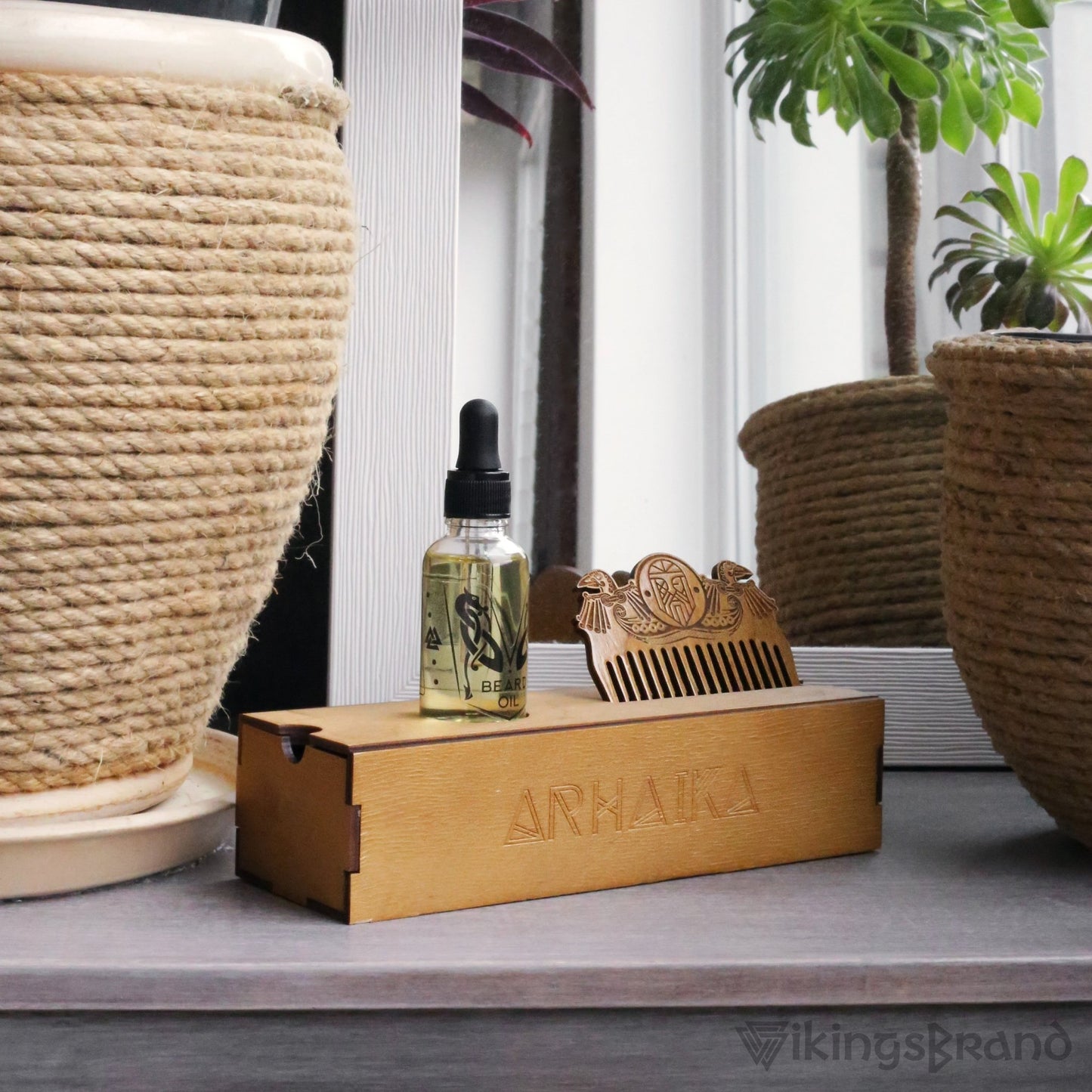 Viking Beard Premium Oil Kit with Odin's Beard Comb