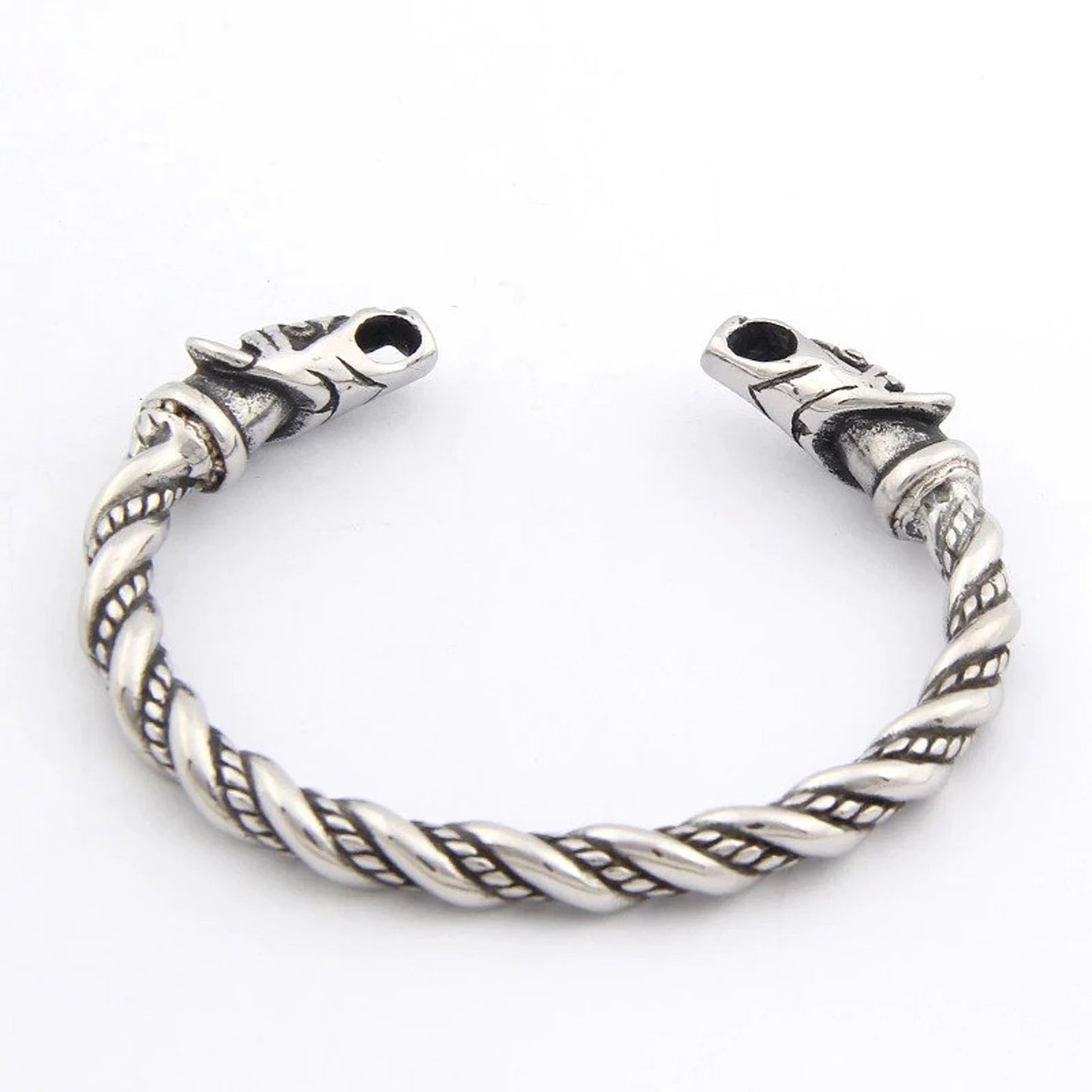 Viking Bracelet for Men & Women - Wolf Head Arm Ring