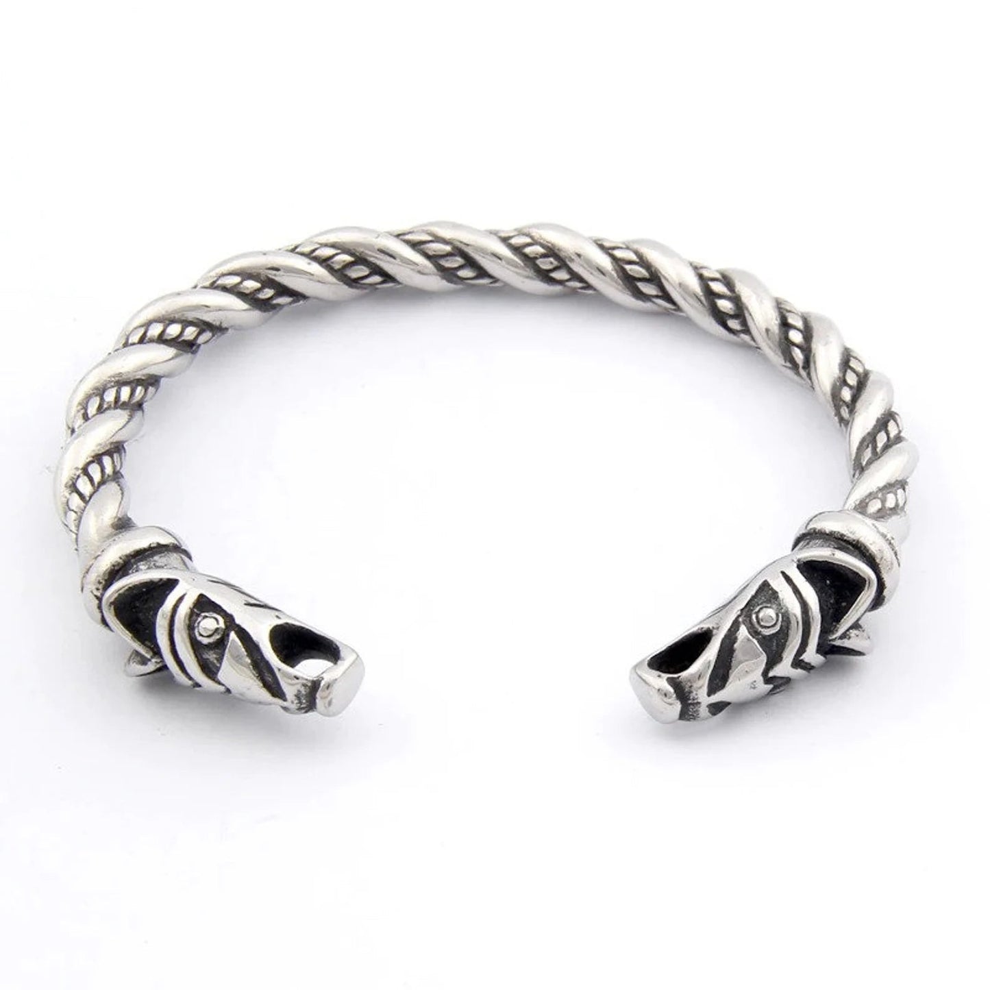 Viking Bracelet for Men & Women - Wolf Head Arm Ring