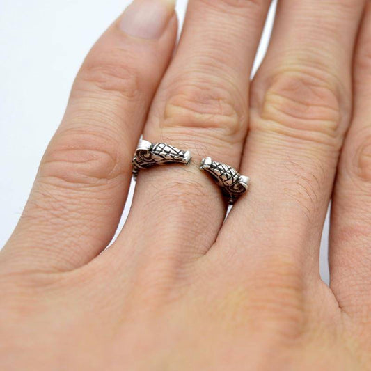 Viking dragon ring – view 2