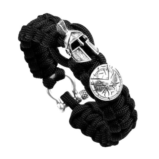 Viking helmet and shield paracord survival bracelet – view 2