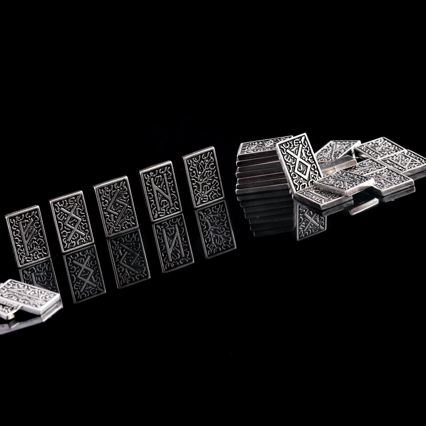 Norse Mythology Silver Plated Viking Rune Set