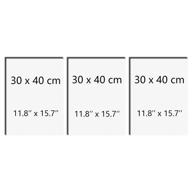 Viking Pattern 3 Panels Canvas Wall Art - VikingsBrand