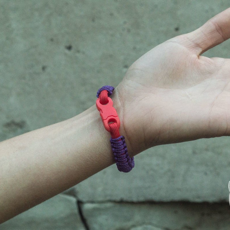 Viking Purple with Red Survival Small Paracord Bracelet - VikingsBrand