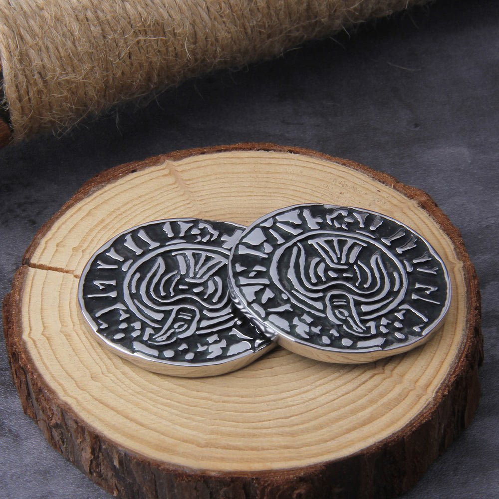 Viking Raven Coin - Viking Collectible with Wooden Gift Box