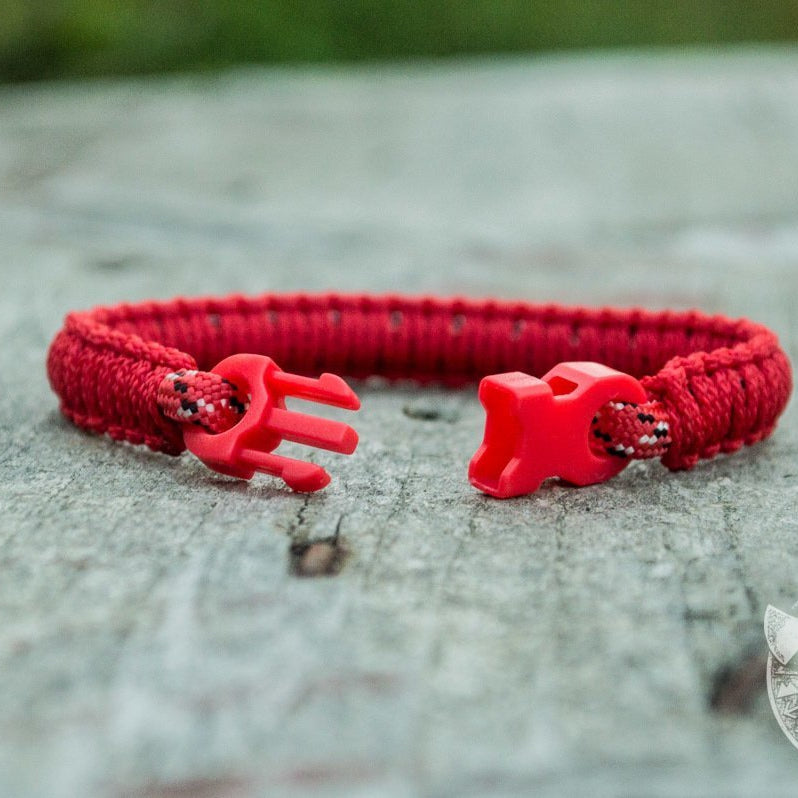 Viking Red with Red Survival Small Paracord Bracelet - VikingsBrand