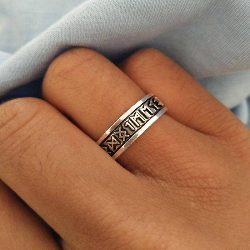 Viking Ring With Runes - VikingsBrand