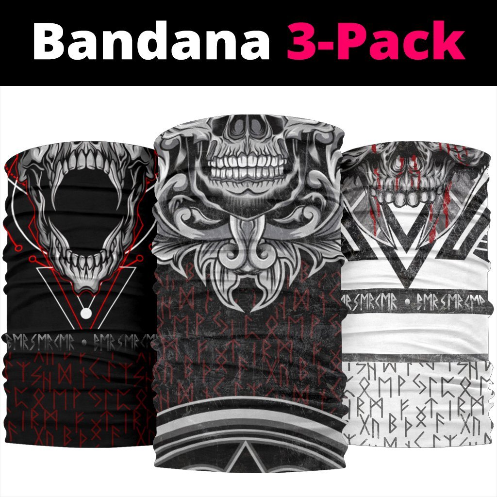 Viking Skull Bandana 3-Pack - SKULL004