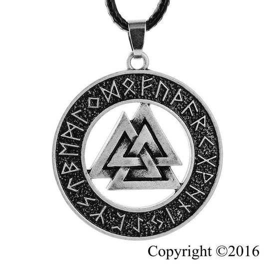 Viking Valknut rune necklace – view 2