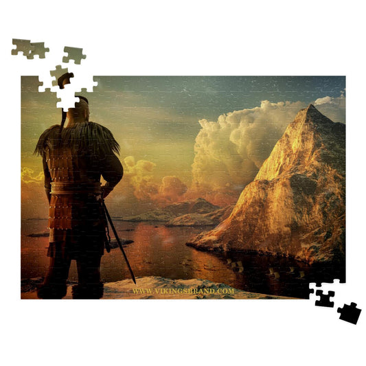 Viking Warrior on the High Cliff Jigsaw Puzzle
