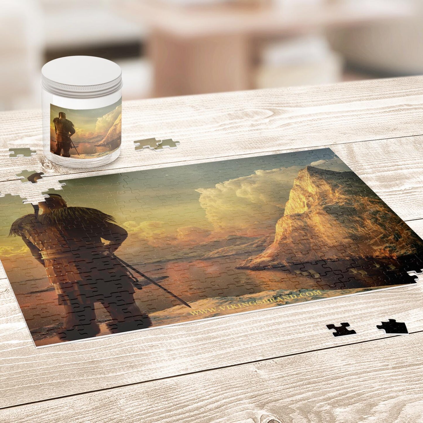Viking Warrior on the High Cliff Jigsaw Puzzle