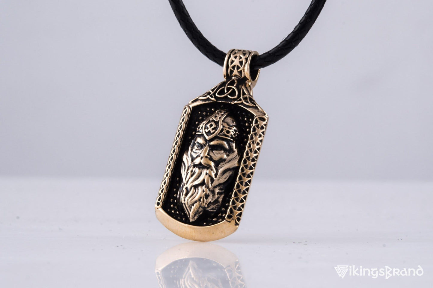 Vikings Odin Pendant with Viking Symbol Bronze Jewelry