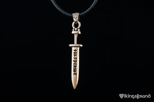 Ulfberht Sword Pendant – Bronze or Sterling Silver Viking Jewelry