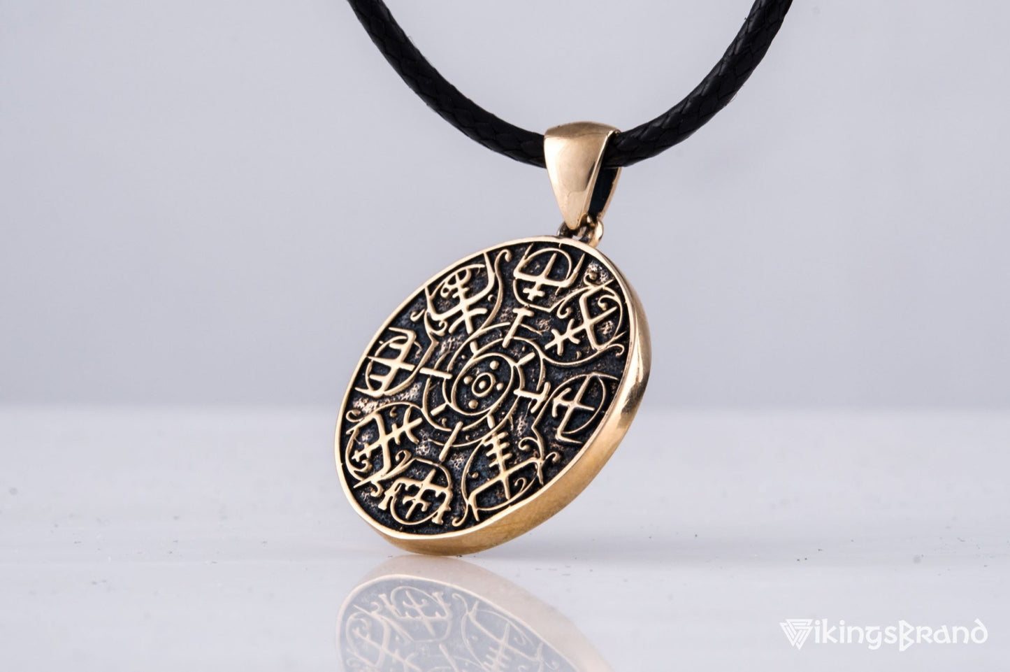 Vikings Vegvisir Symbol Pendant Bronze Norse Jewelry