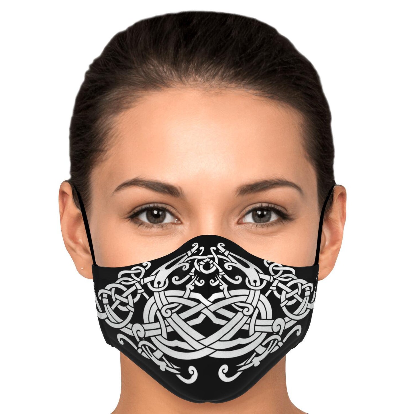 White Dragons Viking Face Mask Cover