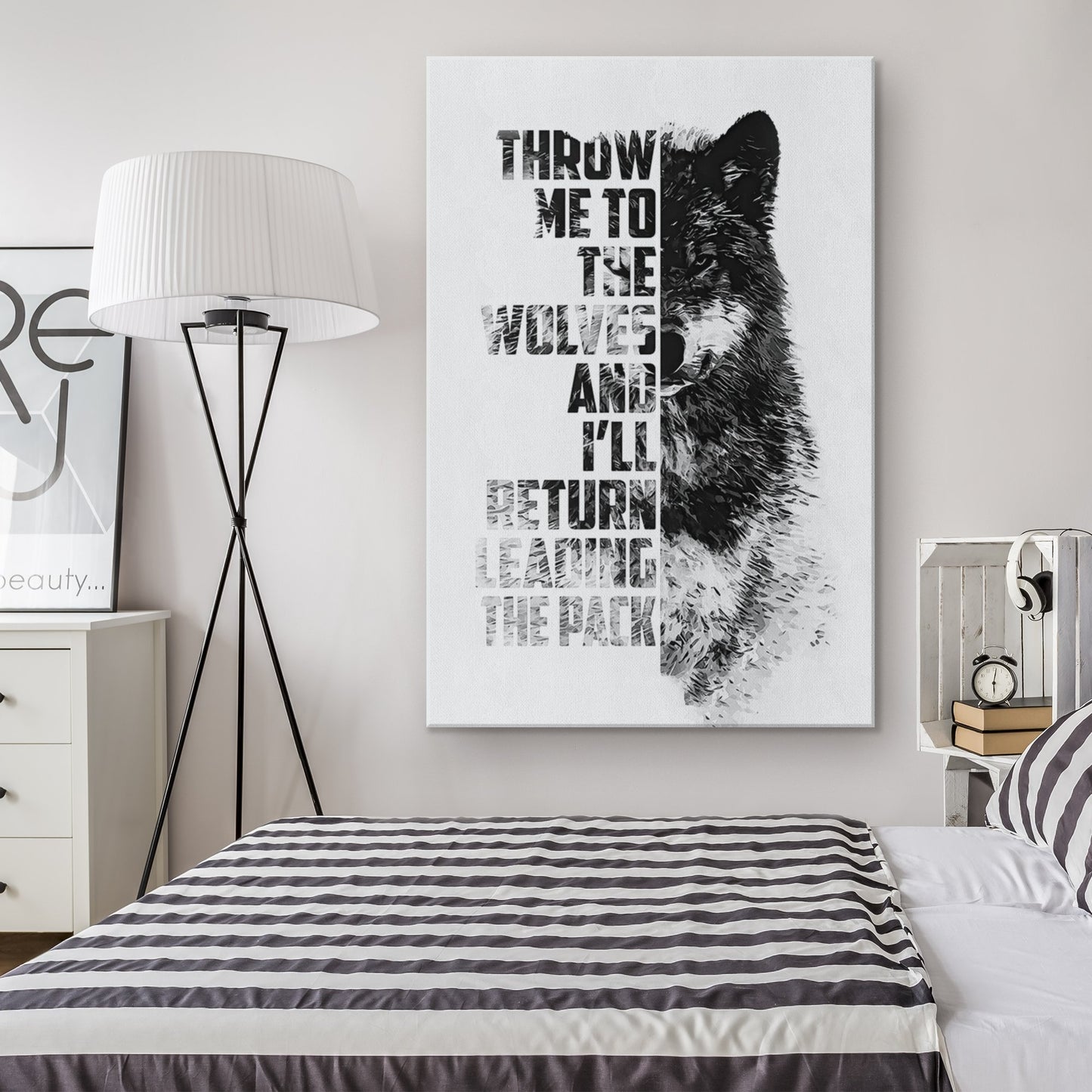 White Wolf Viking Wall Art - Norse Home Decor