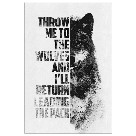 White Wolf Viking Wall Art - Norse Home Decor