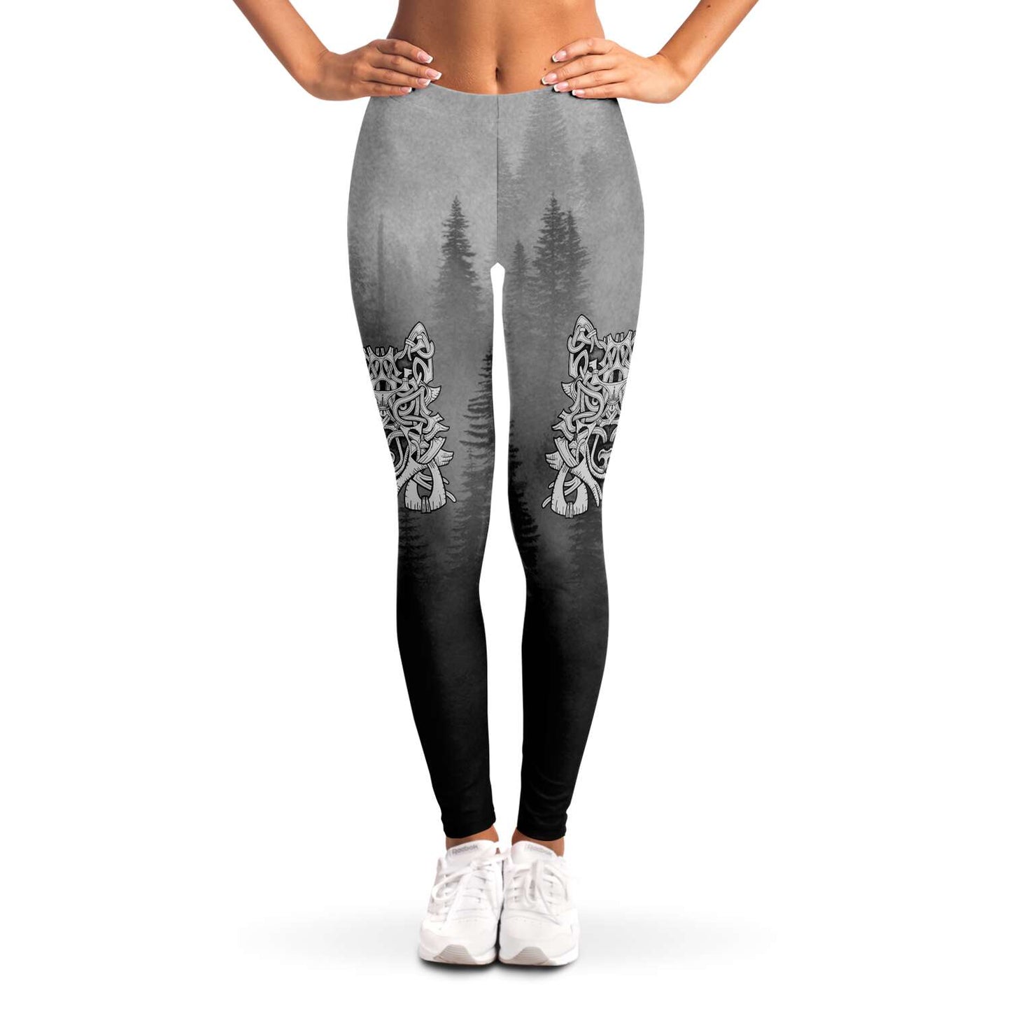 Wolf in Spruce Forest Leggings for Shieldmaiden