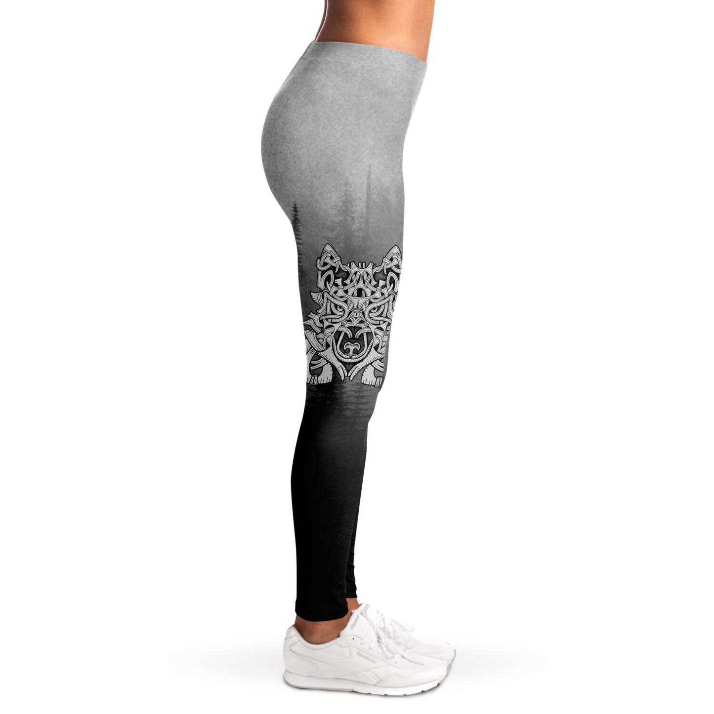 Wolf in Spruce Forest Leggings for Shieldmaiden