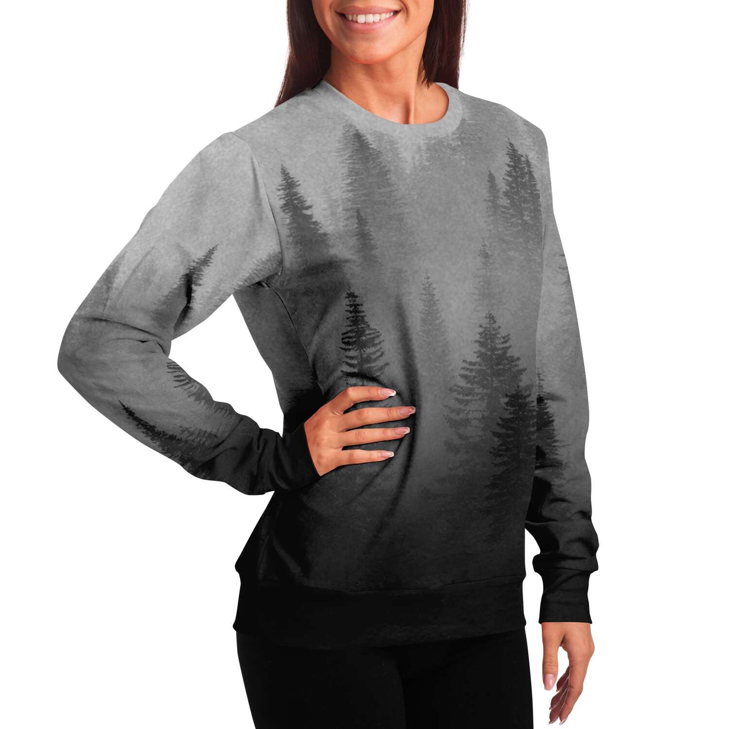 Wolf in Spruce Forest Sweatshirt - Back Design