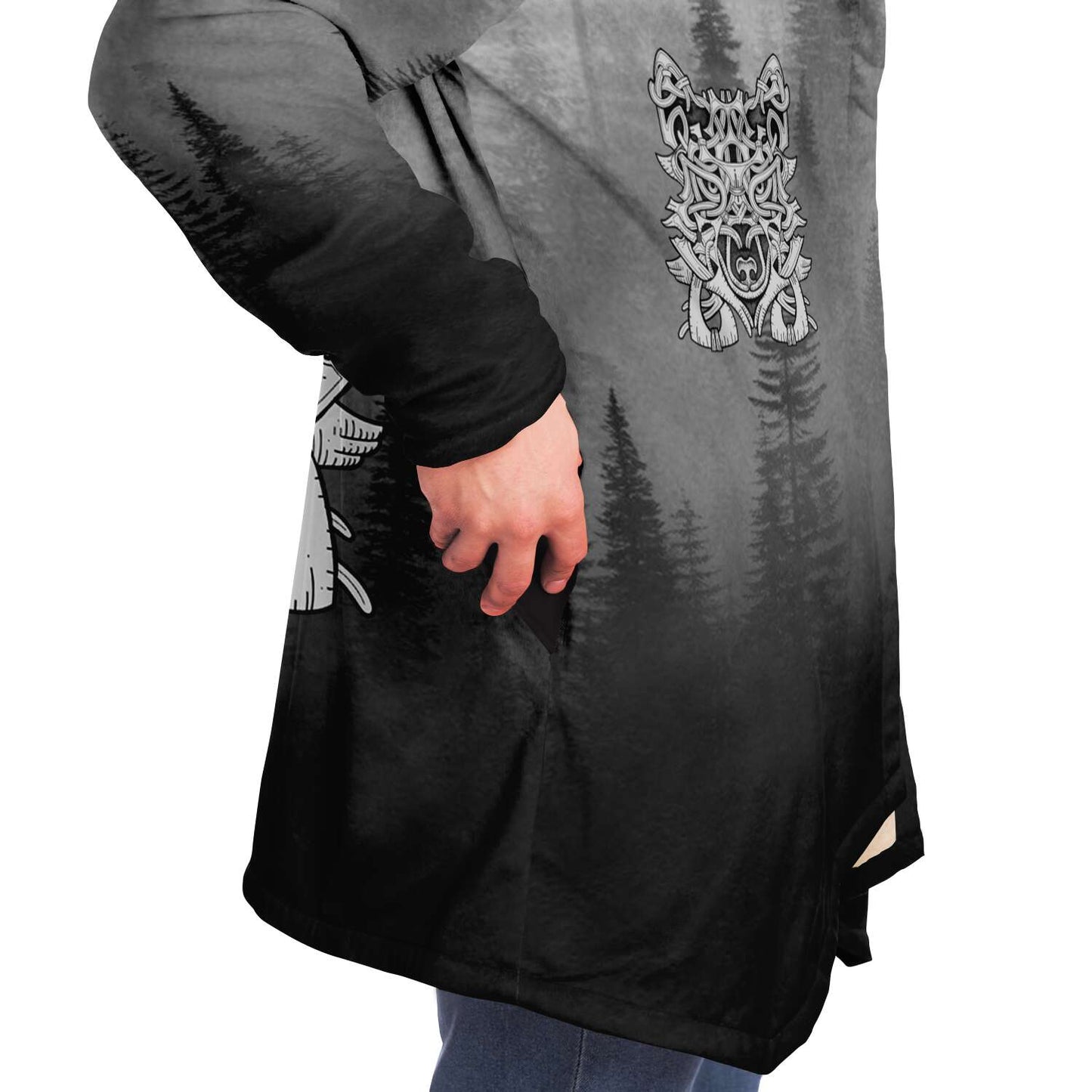 Wolf in Spruce Forest Unisex Viking Cloak