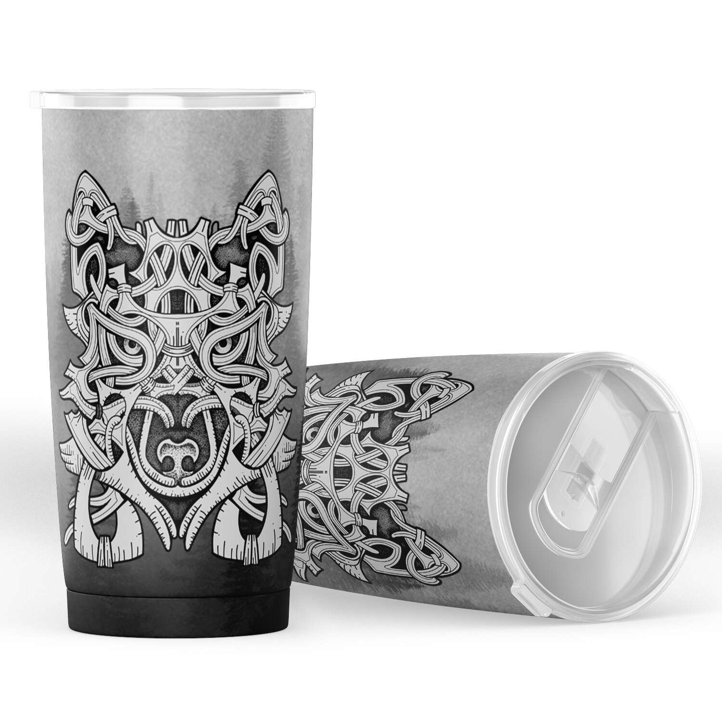 Wolf in Spruce Forest Viking 20oz Tumbler