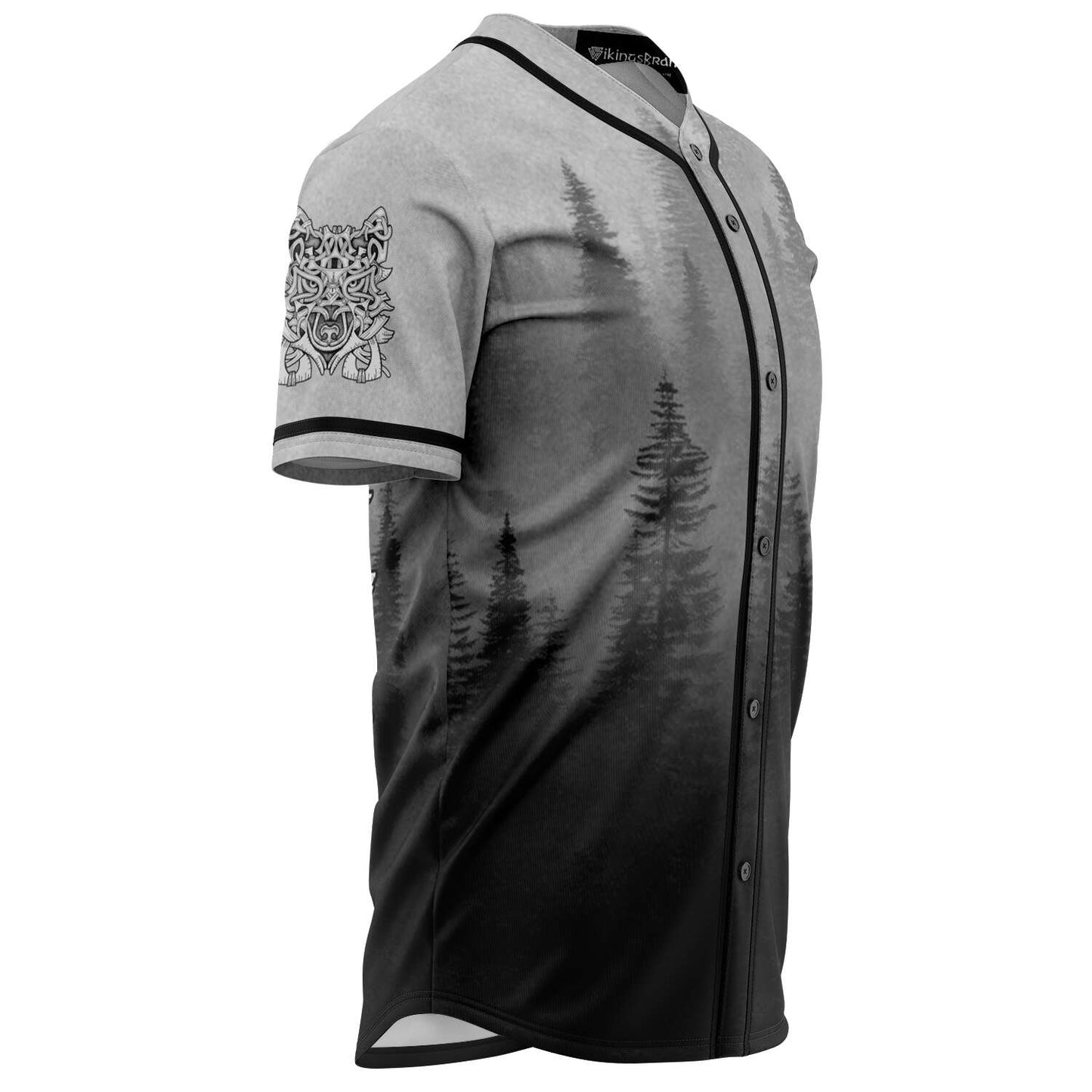 Wolf in Spruce Forest Viking Baseball Jersey