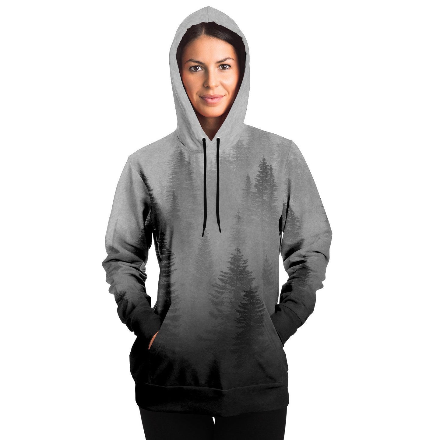Wolf in Spruce Forest Viking Unisex Hoodie - Back